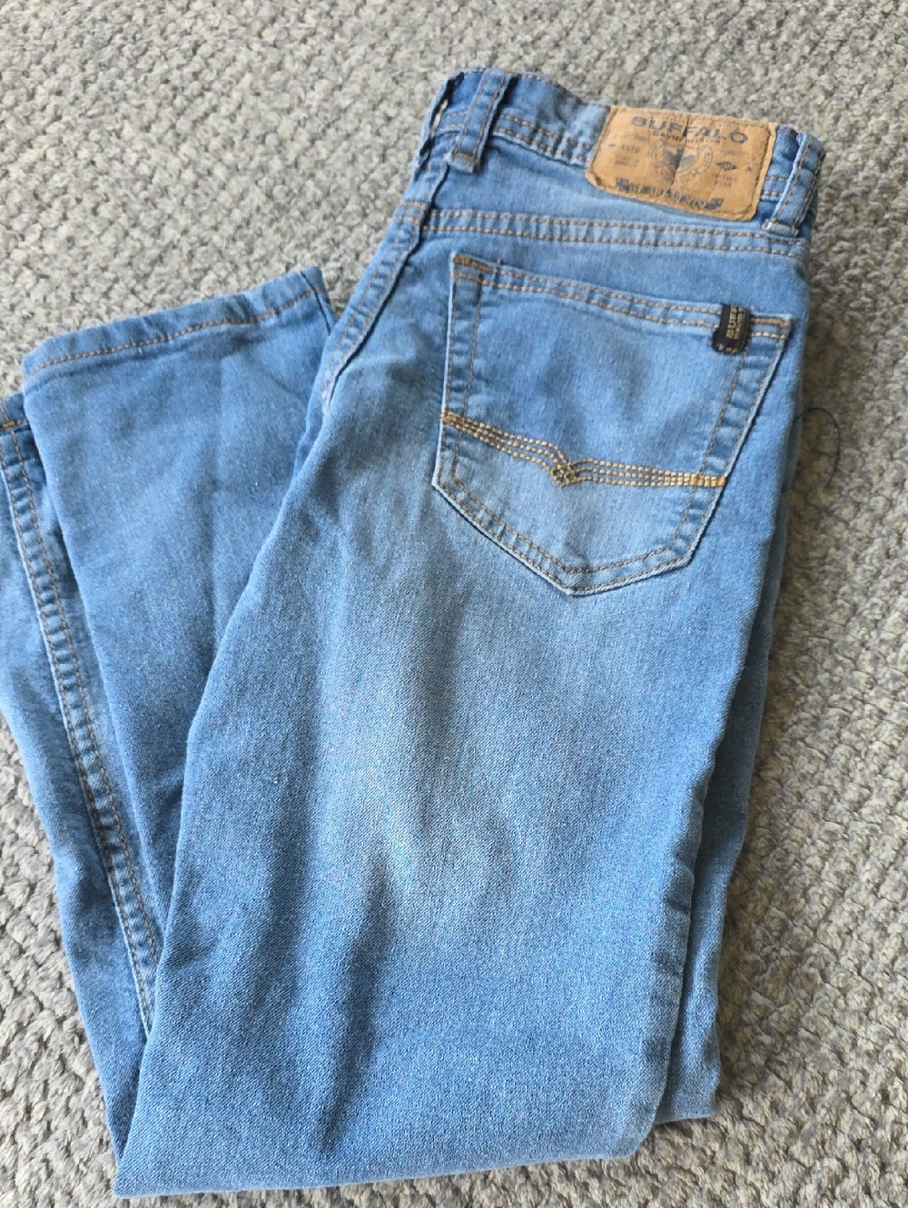 Buffalo David Bitton Light Blue Straight Leg Youth Jeans